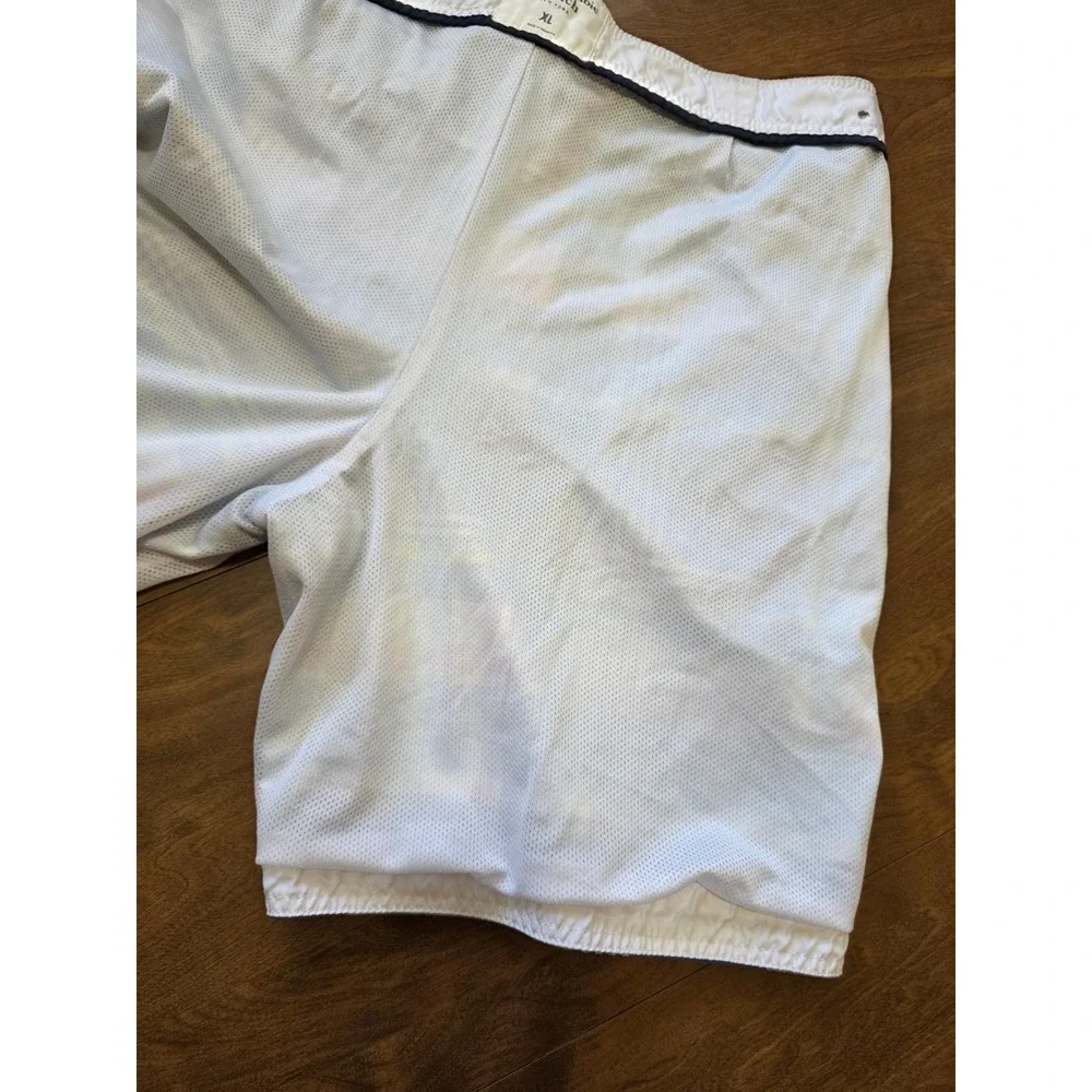 Abercrombie & Fitch Mens XL Blue Pink Plaid Board Shorts Swim Trunks Mesh Lined